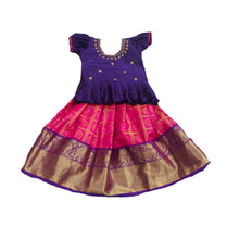 KIDS BANARASI PATTU PAVADAI (PURPLE)